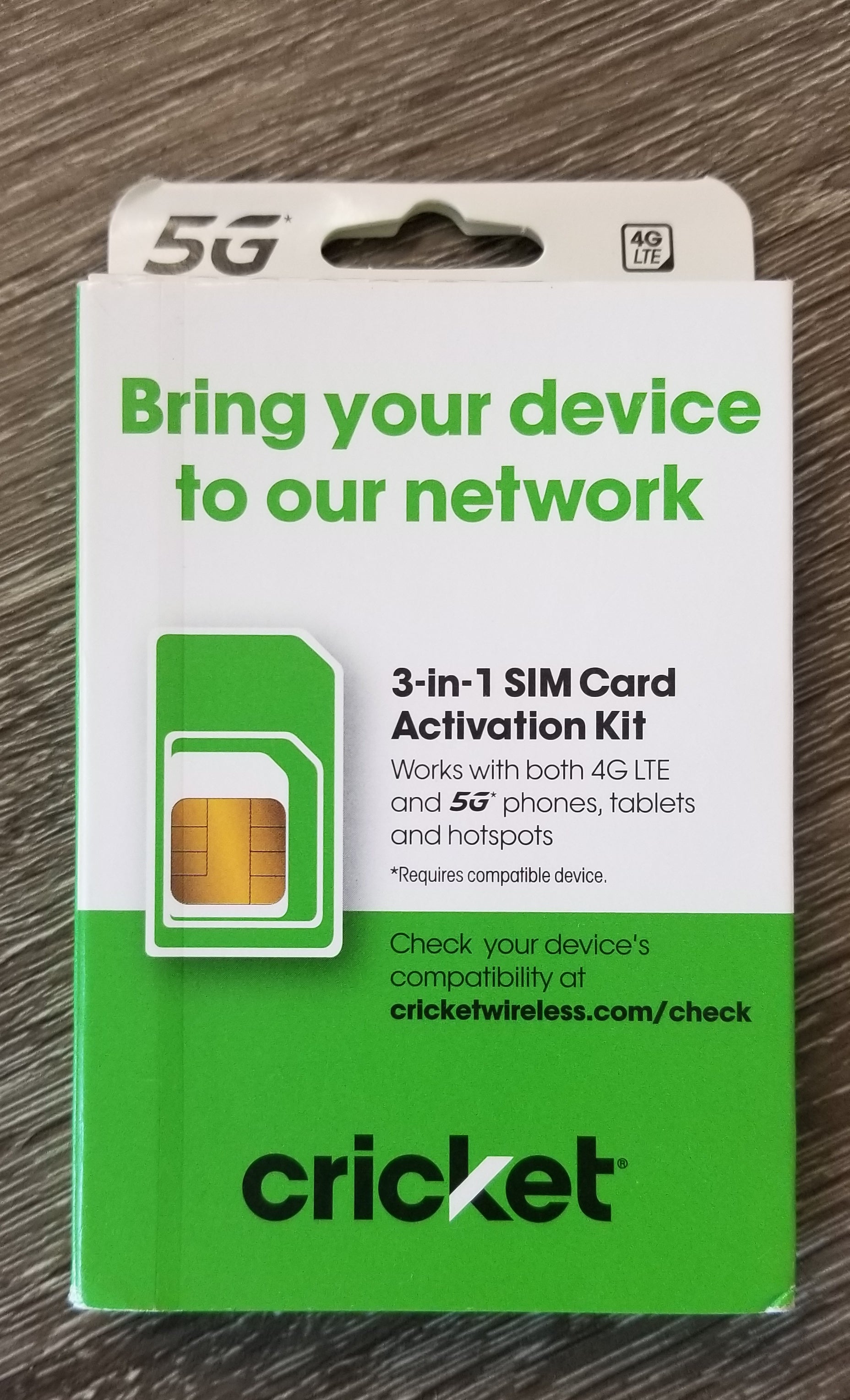 CRICKET Bring Your Own Device 3in1 SIM Card Activation Kit