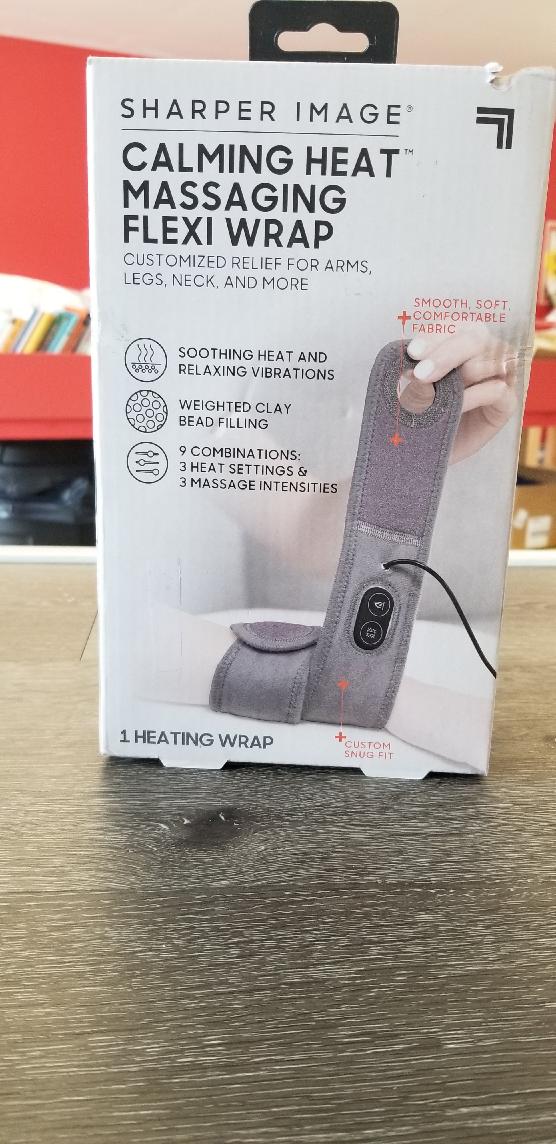 SHARPER IMAGE CALMING HEAT MASSAGING FLEXI WRAP BinThereLiquidation