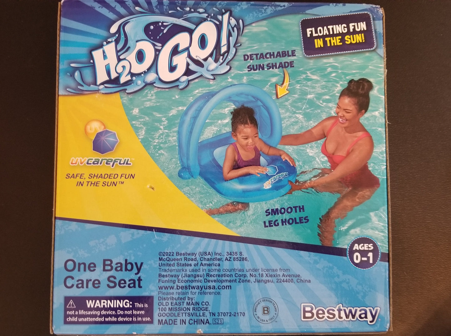 Bestway H2O Go Covered Baby Float - Blue - Ages 0-1