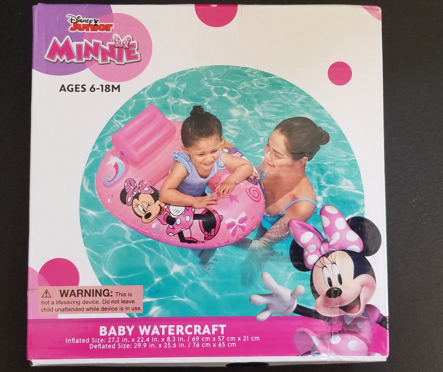 Bestway Disney Junior Minnie Baby Watercraft Ages 6 - 18 M