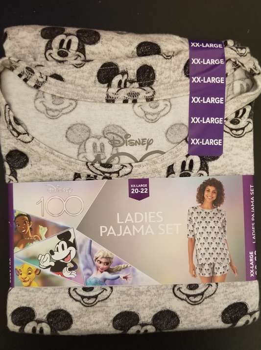 Disney 100 Ladies Mickey Mouse Pajama Set - Size XX-Large