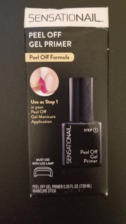 Sensationail Peel Off Formula Gel Nail Polish Primer Refill, Clear, 0.25 fl oz