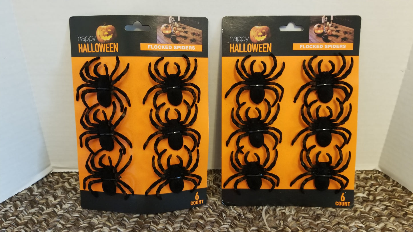 2 Packs Halloween Spiders (6 per pack)