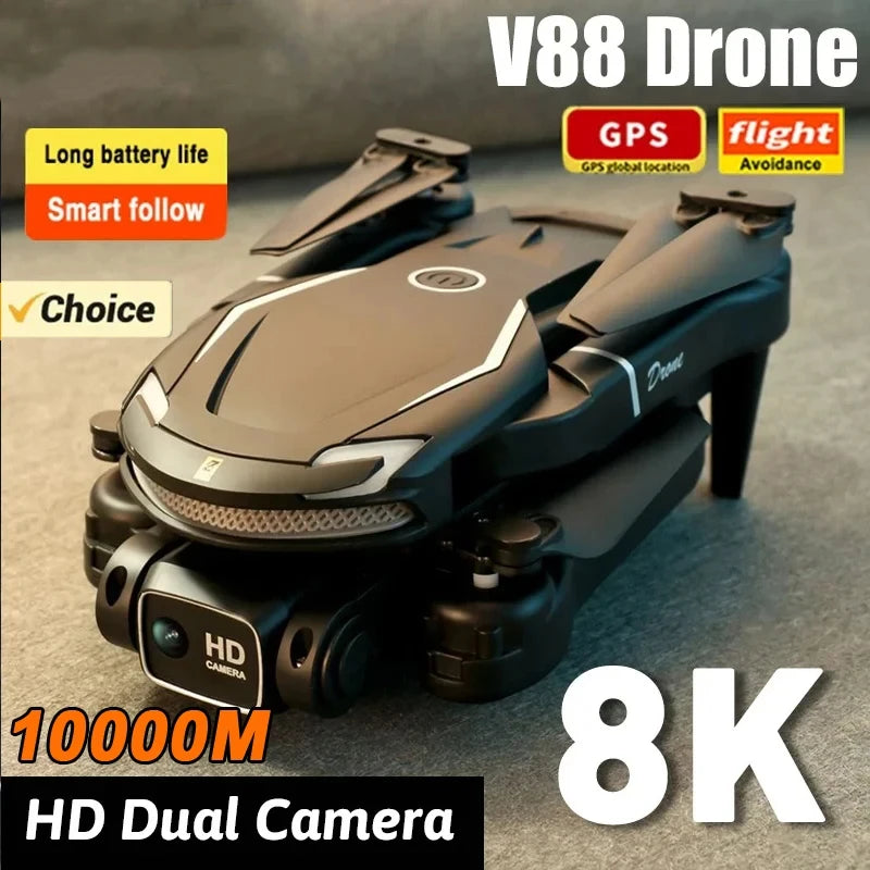 New V88 Drone 8K 5G GPS Remote Control Drone