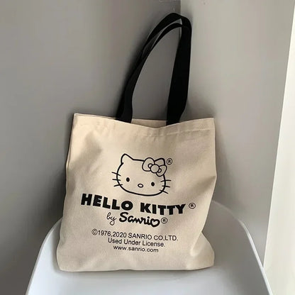 MINISO Disney Cute Hello Kitty Canvas Tote Bag