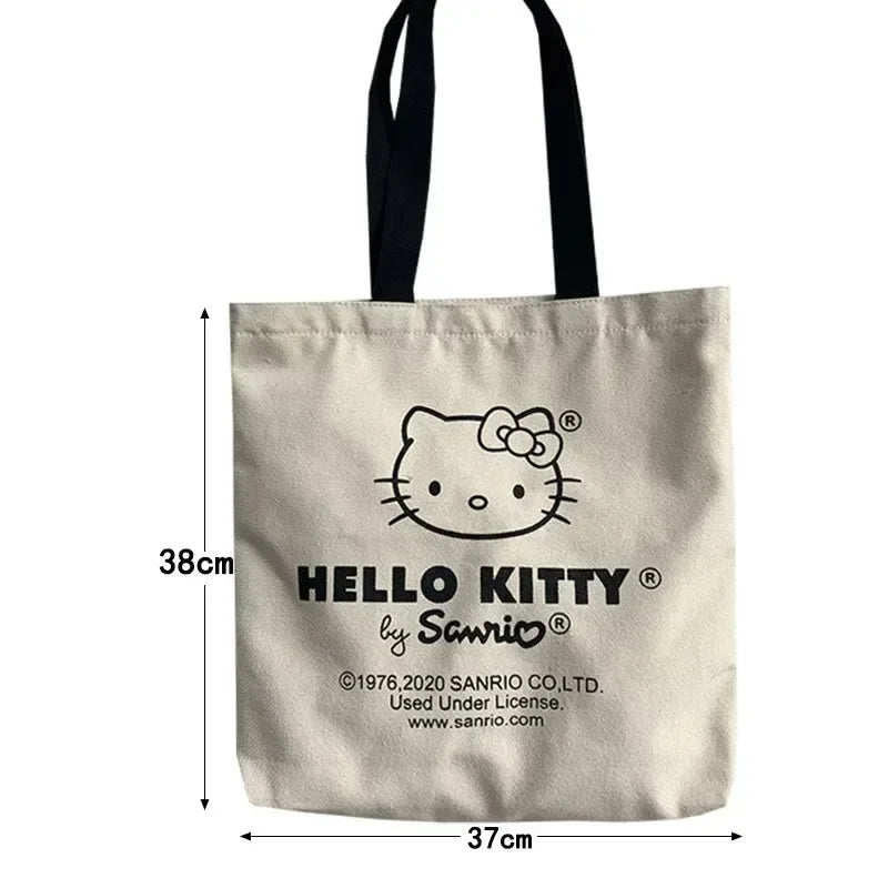 MINISO Disney Cute Hello Kitty Canvas Tote Bag