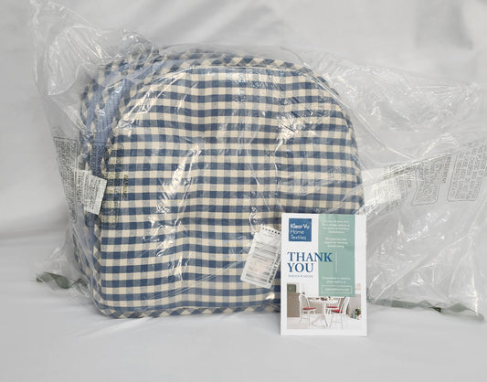 4 Non-Slip Chair Cushions (Blue)