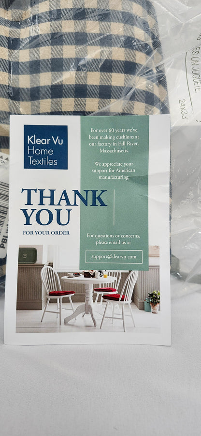 4 Non-Slip Chair Cushions (Blue)