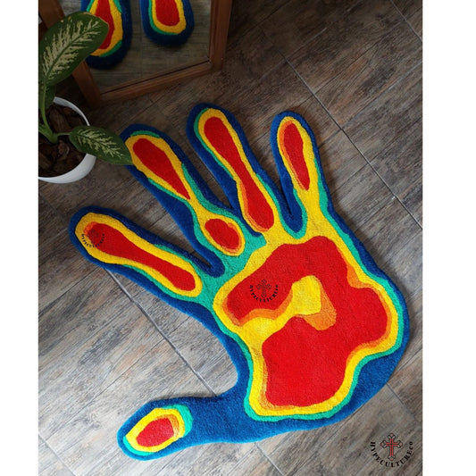 Thermal Handprint Tufted Rug